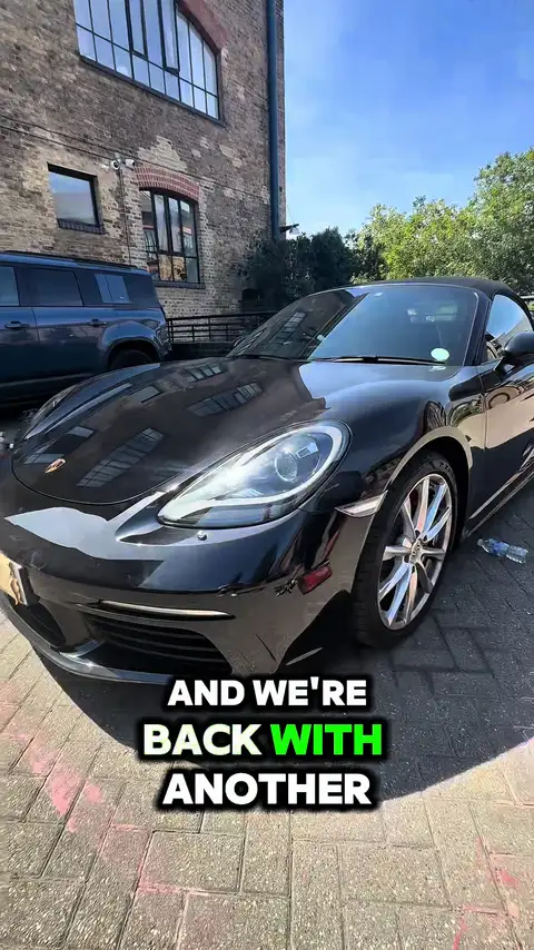Finished Porsche panel after a mobile paint repair